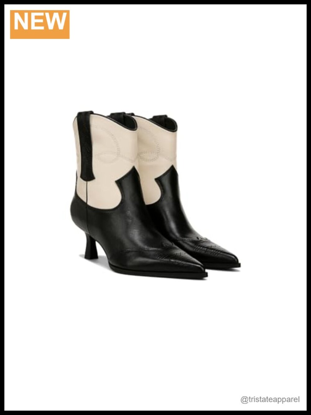 Circus NY Sam Edelman Yolanda Kitten Heel Western Bootie Leather Ankle Boots